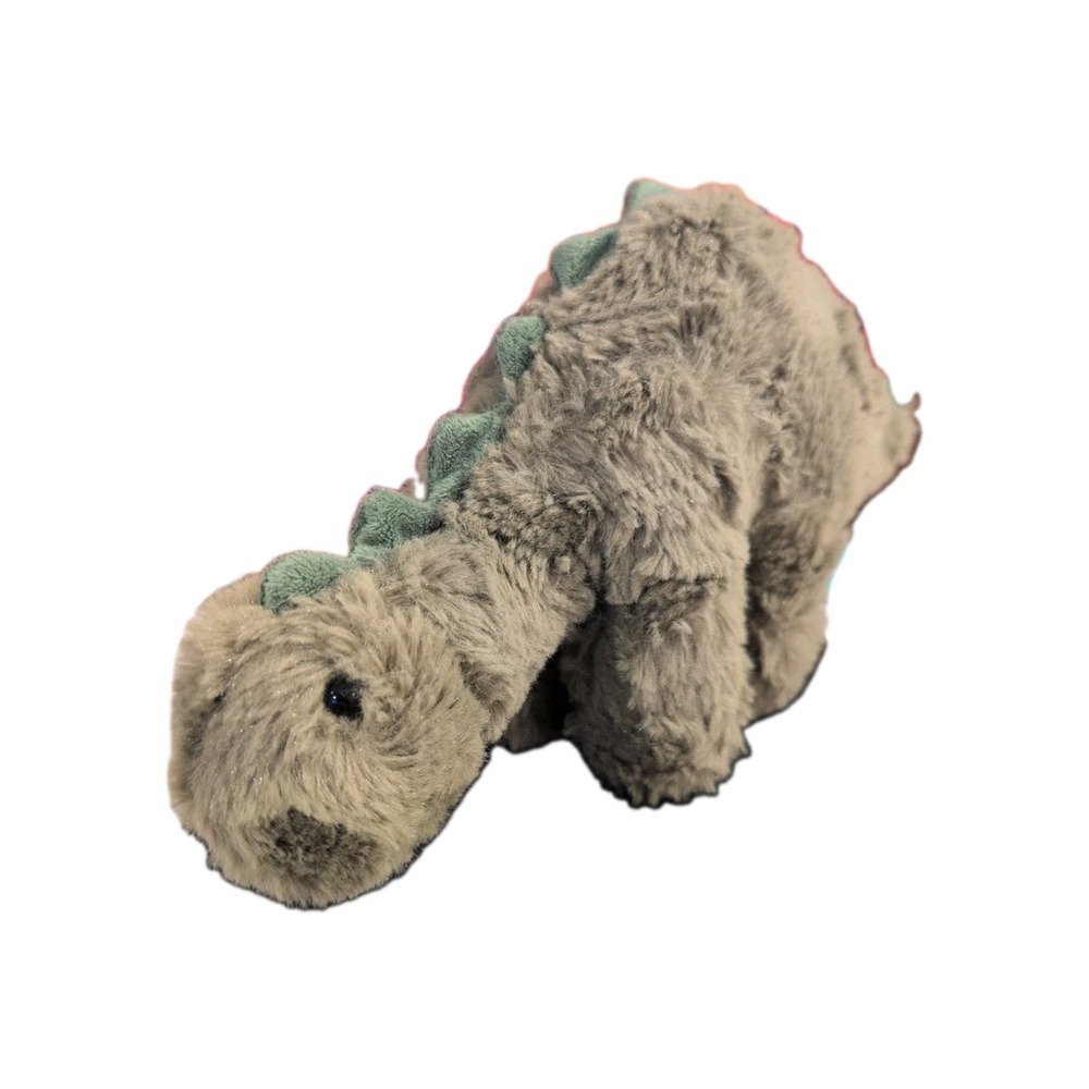 MANHATTAN TOY CO. * LITTLE JURASSICS CHOMP STEGOSAURUS OLIVE GREEN DINO PLUSH